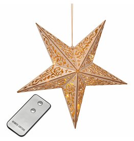 Hölzener Stern mit Beleuchtung 40cm mit Fernbedienung Retourenware