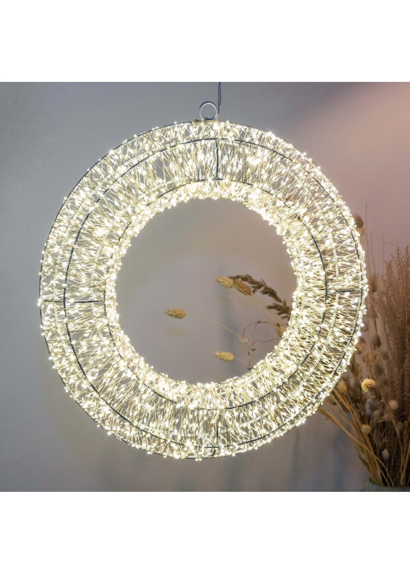 LED Deko Leuchtkranz Lichterkranz mit 960 warmweissen LEDs 76931