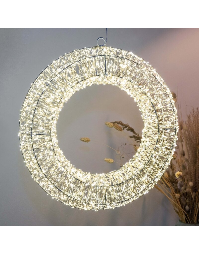 LED Deko Leuchtkranz Lichterkranz mit 960 warmweissen LEDs 76931