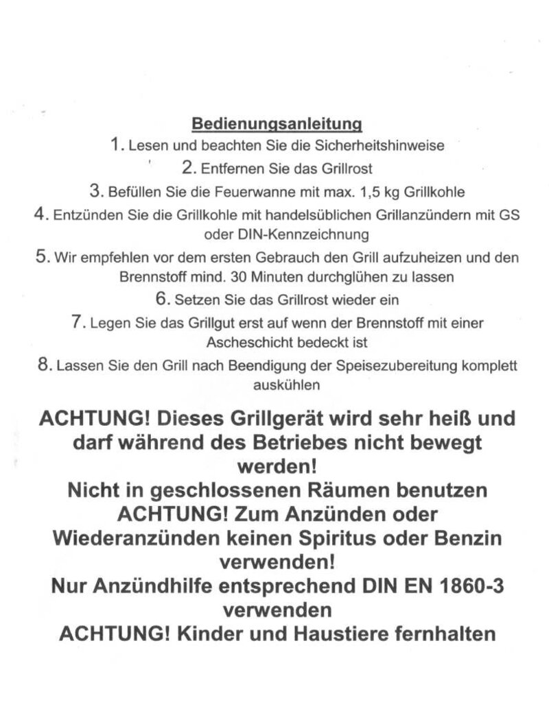 Westerholt 2473 Grillfass Grill Rundgrill aus Gusseisen und Stahl