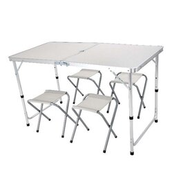 Camping Set Klapptisch und 4 Klapphocker 2720