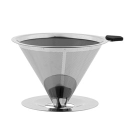 Edelstahl Kaffeefilter Dauerfilter mit Bürste 13058