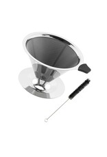 Edelstahl Kaffeefilter Dauerfilter mit Bürste 13058