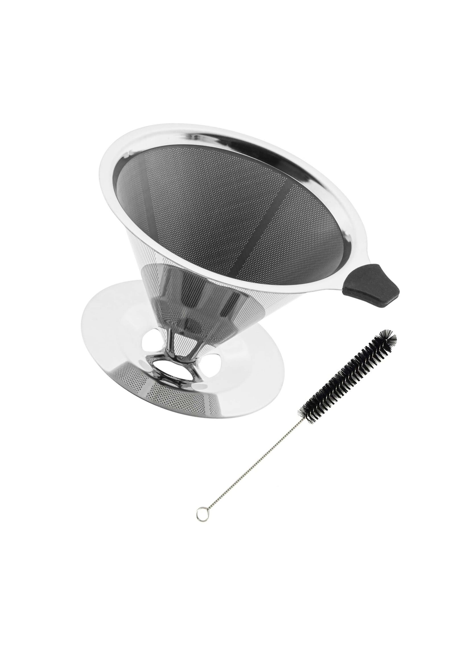 Edelstahl Kaffeefilter Dauerfilter mit Bürste 13058