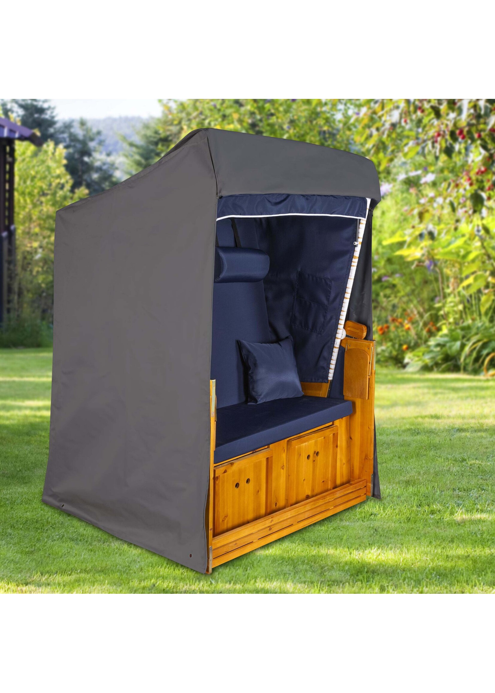 Schutzhülle für Strandkorb 128x105x165/140cm anthrazit 61081