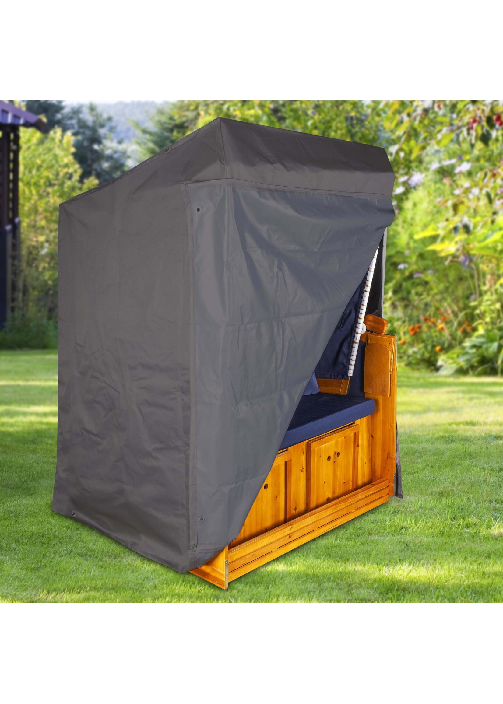 Schutzhülle für Strandkorb 128x105x165/140cm anthrazit 61081