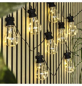 Solar LED Lichterkette mit 8 Kunststoff Glühbirnen 70499