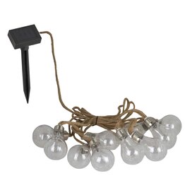 Solar LED Lichterkette mit 10 Kunststoff Glühbirnen 70515