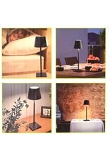 LED Tischleuchte Alu dimmbar wiederaufladbar Touchfunktion 38 cm 14433