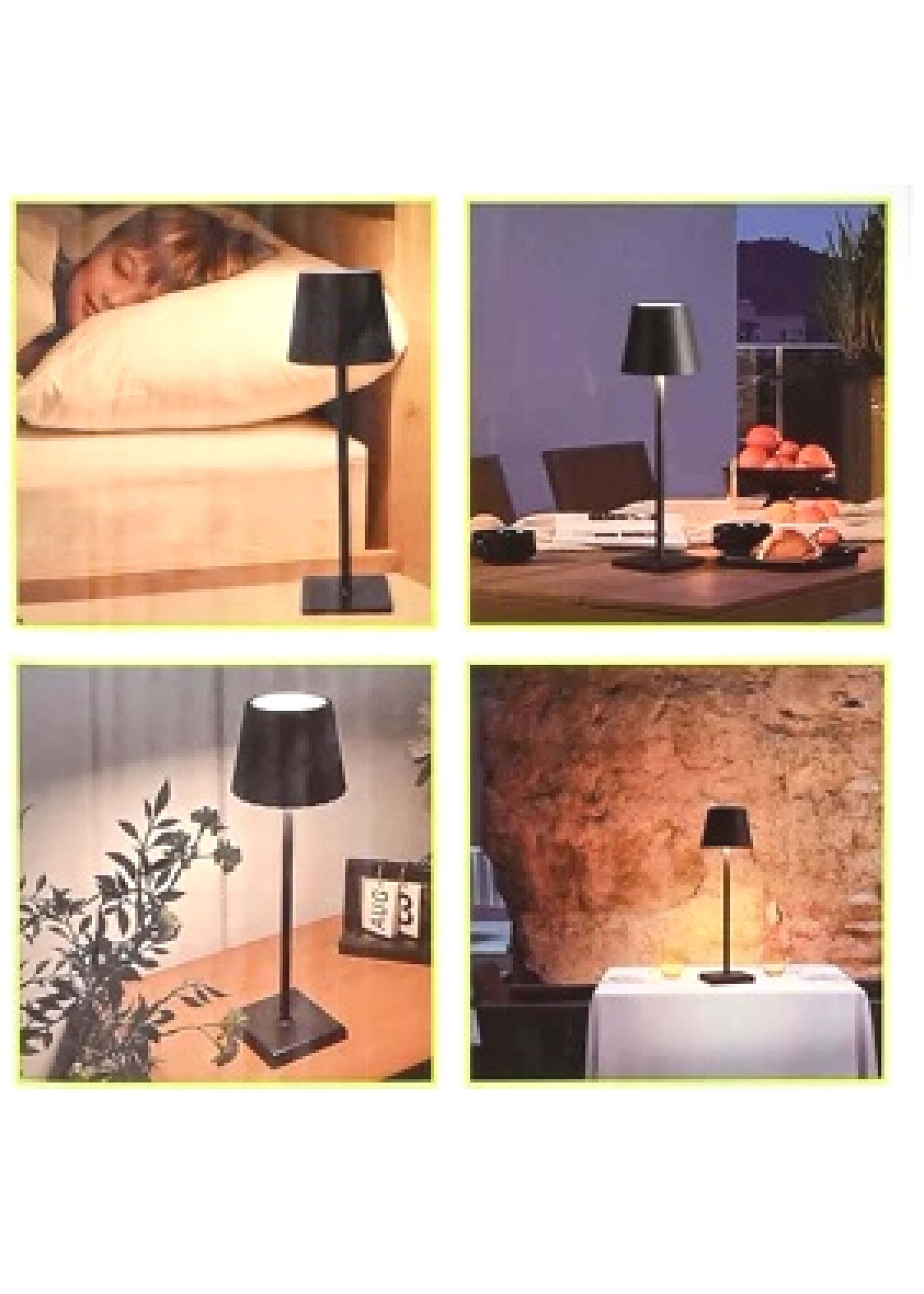 LED Tischleuchte Alu dimmbar wiederaufladbar Touchfunktion 38 cm 14433