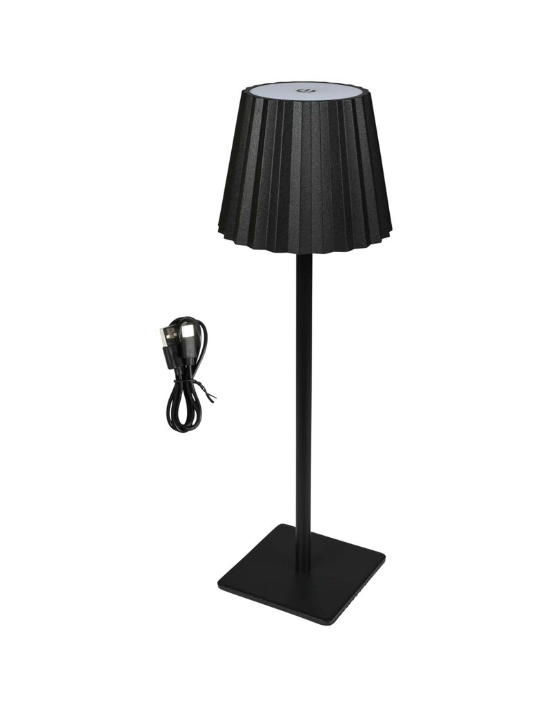 LED Tischleuchte Alu dimmbar wiederaufladbar Touchfunktion 38 cm 14433