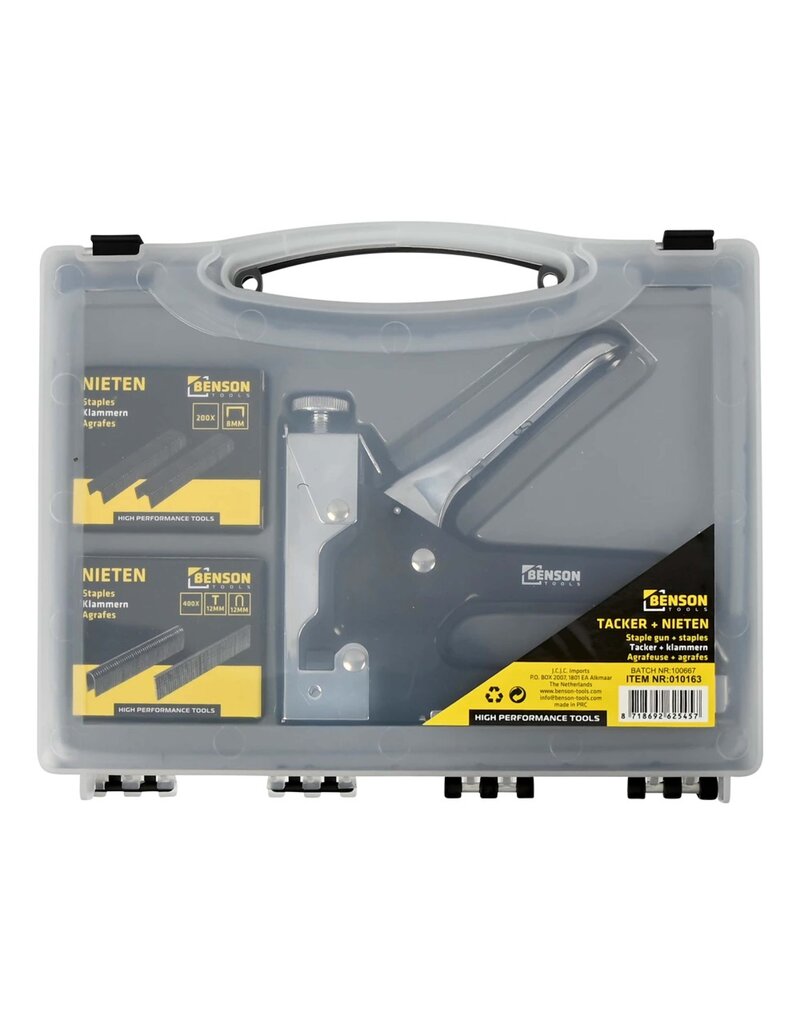 HÖFFTECH 010163 Handtacker Schnellnagler 601tlg im Koffer 4-14mm