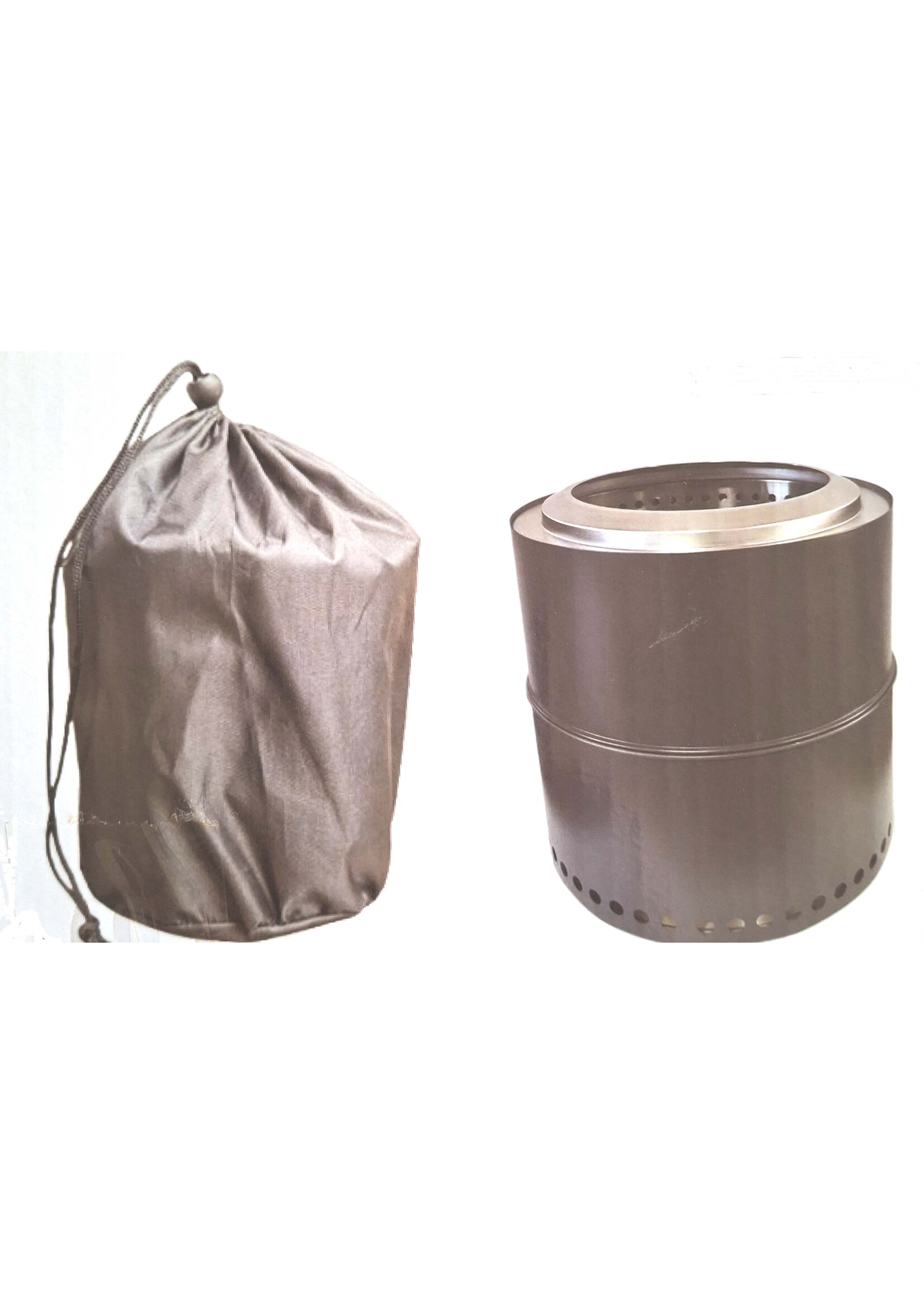 Feuerstelle Feuerschale Edelstahl anthrazit raucharm Höhe 36cm 2741-02