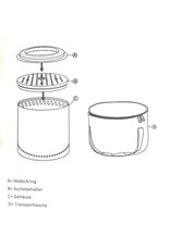 Feuerstelle Feuerschale Feuerring Edelstahl raucharm Höhe 28cm 2742-01