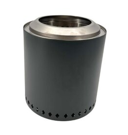 Feuerstelle Feuerschale Feuerring Edelstahl anthrazit raucharm Höhe 28cm 2742-02