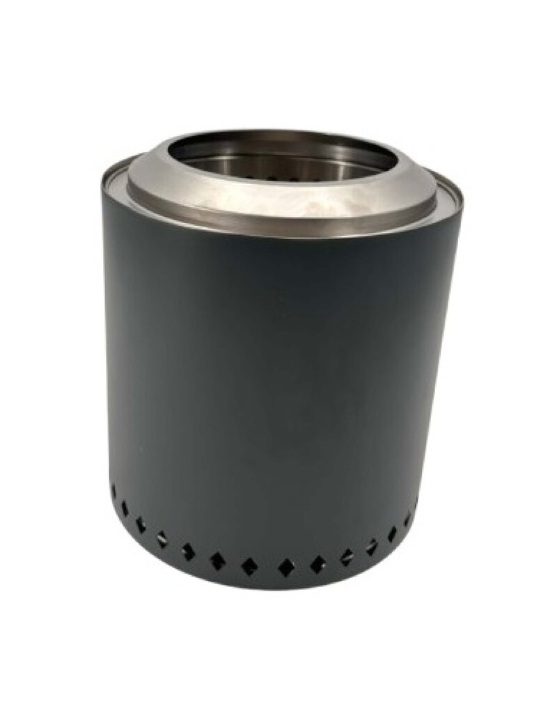 Feuerstelle Feuerschale Feuerring Edelstahl anthrazit raucharm Höhe 28cm 2742-02