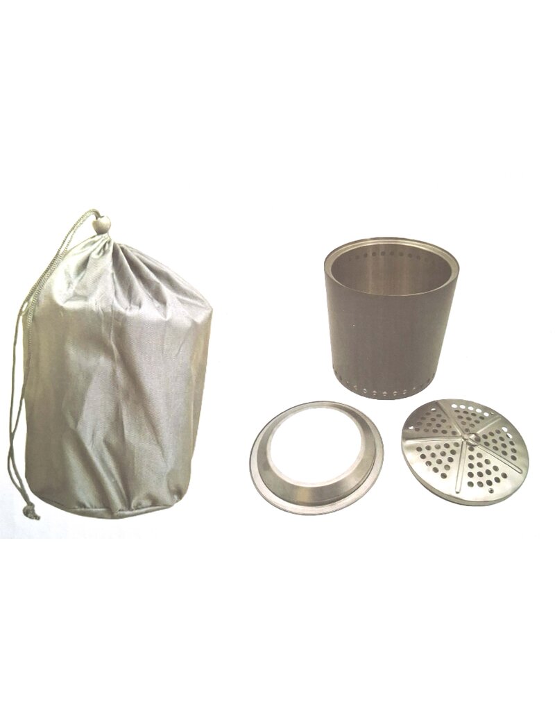 Feuerstelle Feuerschale Feuerring Edelstahl anthrazit raucharm Höhe 28cm 2742-02