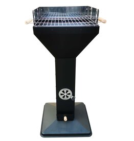 Säulengrill Trichtergrill quadratisch schwarz 2748