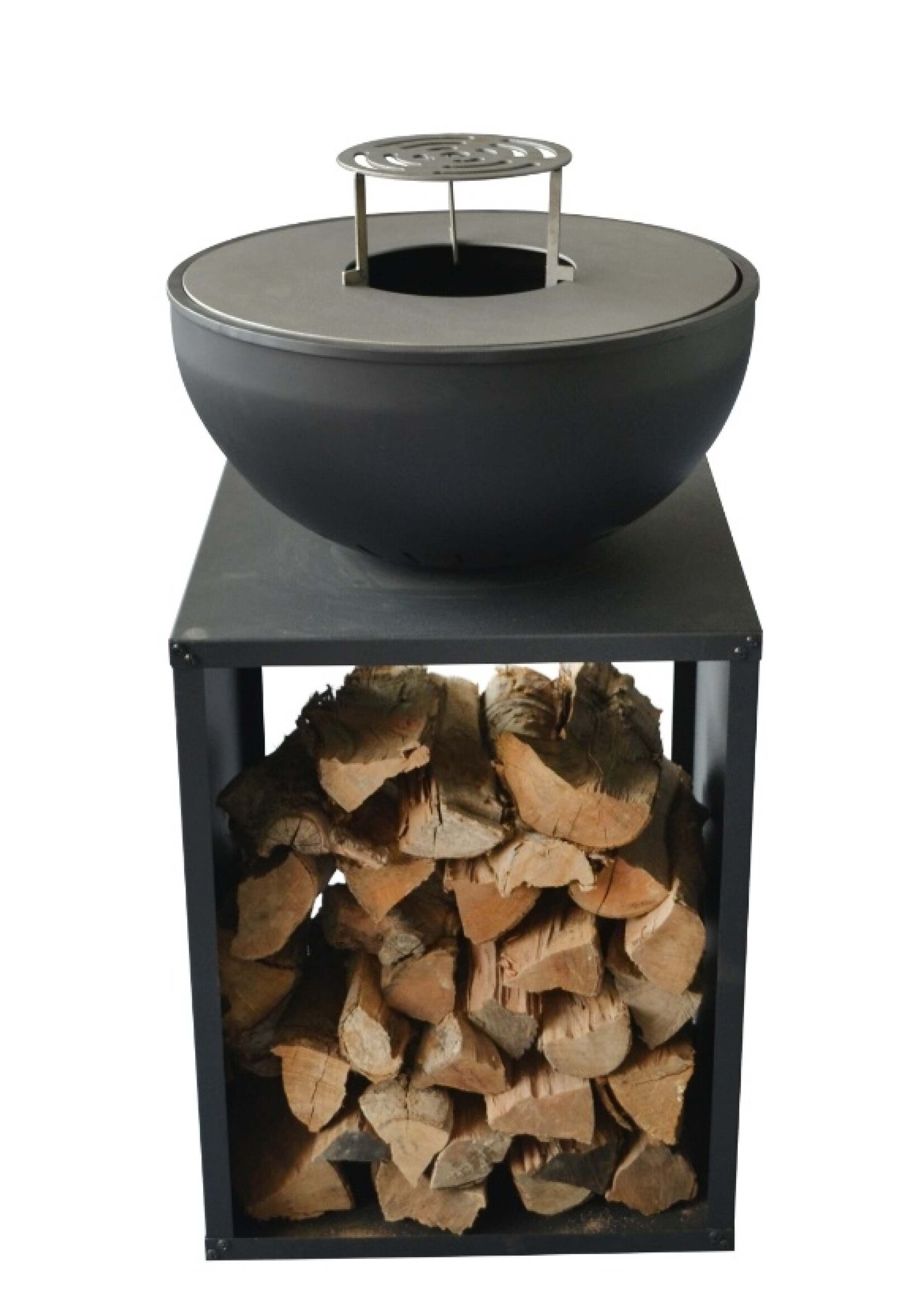 Feuerstelle Feuerschale rauchfrei mit Grillfunktion Planchaplatte 2769