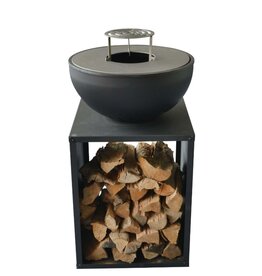 Feuerstelle Feuerschale rauchfrei mit Grillfunktion Planchaplatte 2769