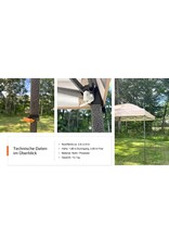 Kompakt Pavillon Faltpavillon 3x3 m khaki 2770