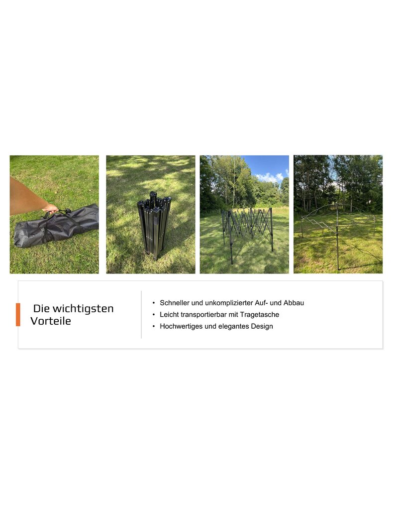 Kompakt Pavillon Faltpavillon 3x3 m khaki 2770