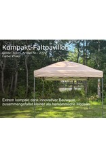 Kompakt Pavillon Faltpavillon 3x3 m khaki 2770