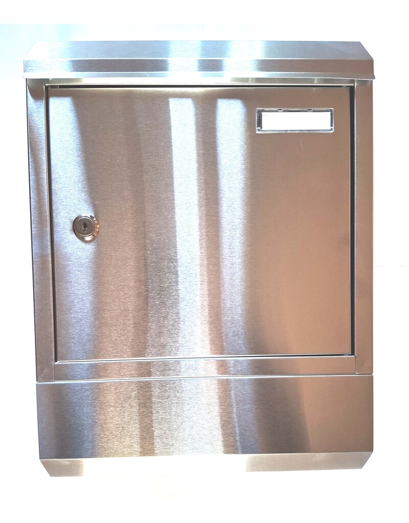 Edelstahl Briefkasten mit Zeitungsfach 1801