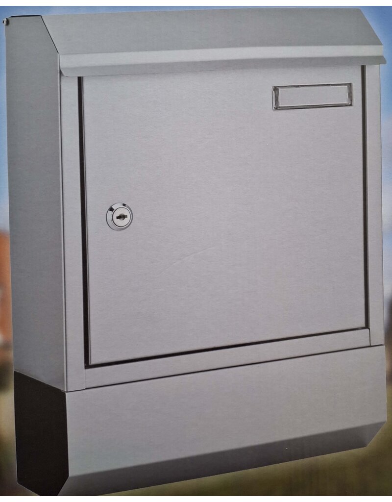 Edelstahl Briefkasten mit Zeitungsfach 1801