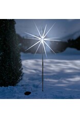 LED Gartenstecker Polar Stern kaltweiss Batteriebetrieb Timer Höhe 95cm 76477
