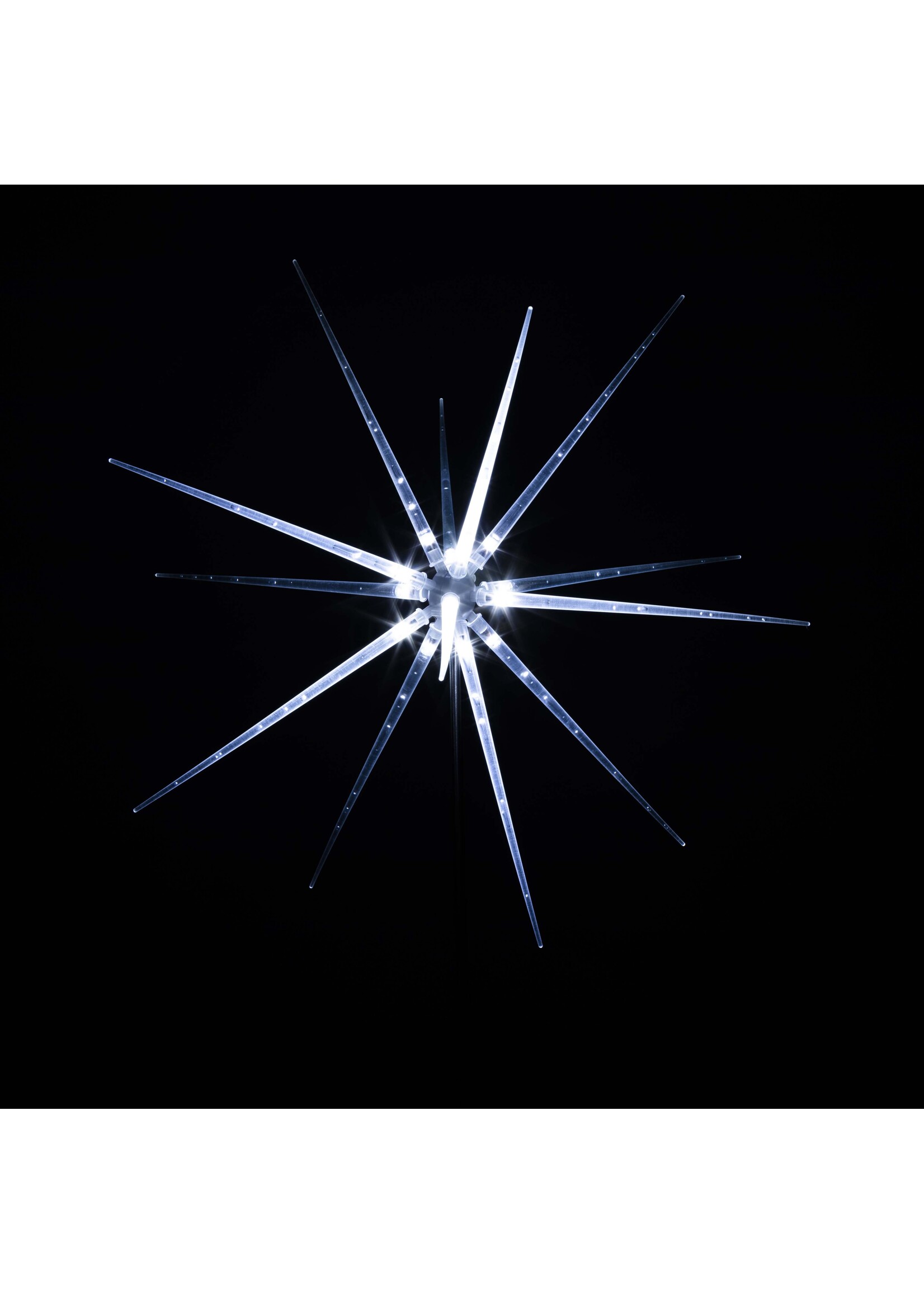 LED Gartenstecker Polar Stern kaltweiss Batteriebetrieb Timer Höhe 95cm 76477