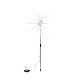 LED Gartenstecker Polar Stern kaltweiss Batteriebetrieb Timer Höhe 95cm 76477