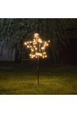 LED Metall Gartenstecker Sterne mit 52LEDs warmweiss Batteriebetrieb 76496
