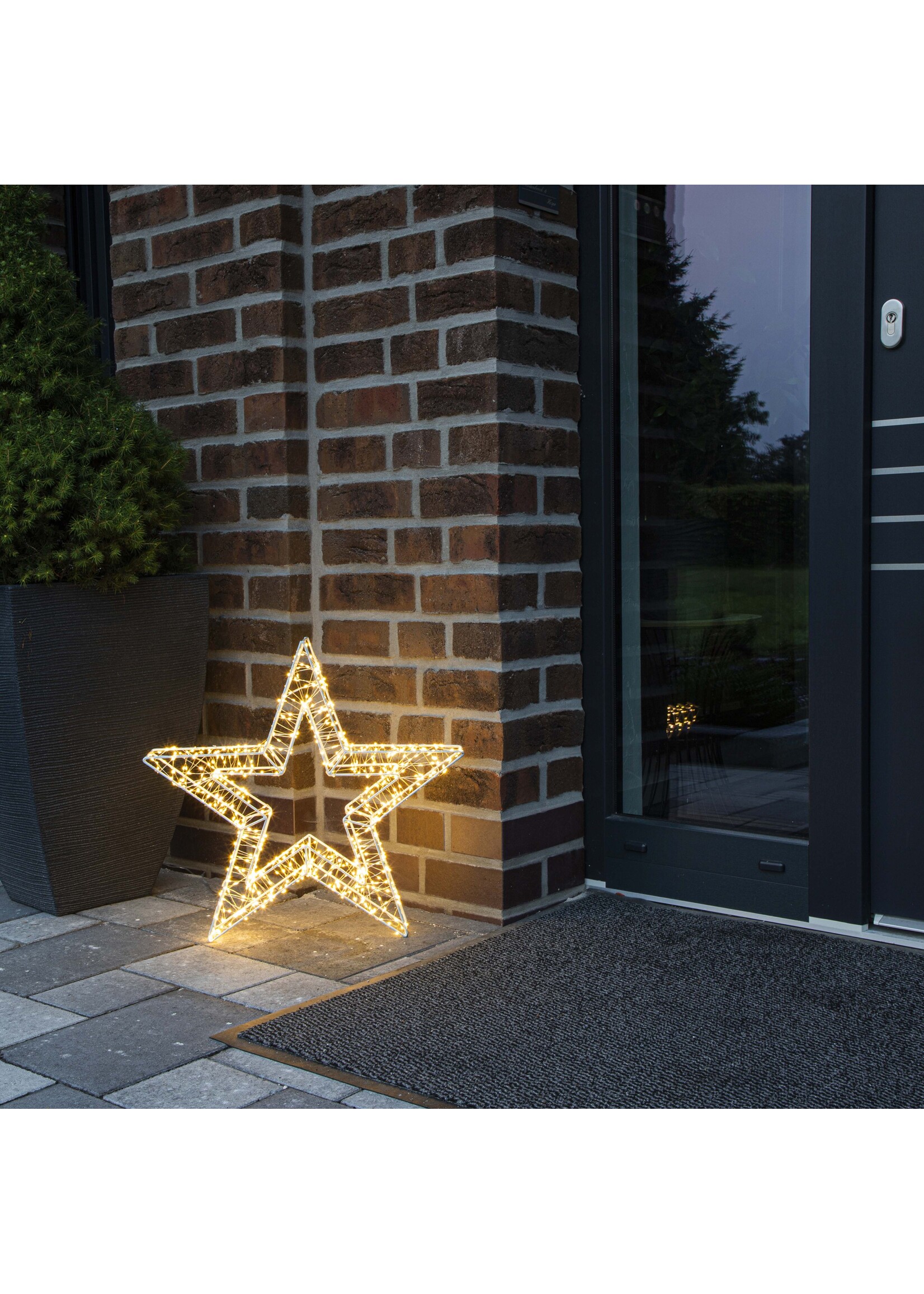 Metall Stern mit 800 warmweissen  LEDs 52x8x50cm 220V 76921