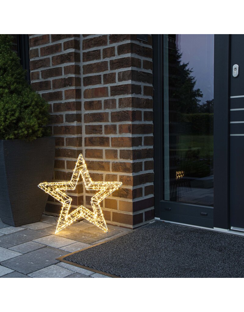 Metall Stern mit 800 warmweissen  LEDs 52x8x50cm 220V 76921