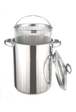 Edelstahl Spargeltopf Nudeltopf Höhe 21cm mit Drahteinsatz 22012