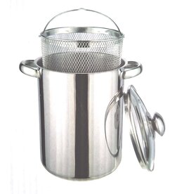 Edelstahl Spargeltopf Nudeltopf Höhe 21cm mit Drahteinsatz 22012