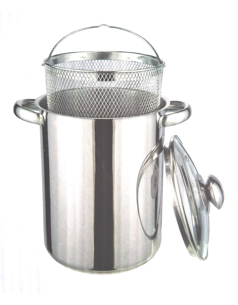 Edelstahl Spargeltopf Nudeltopf Höhe 21cm mit Drahteinsatz 22012