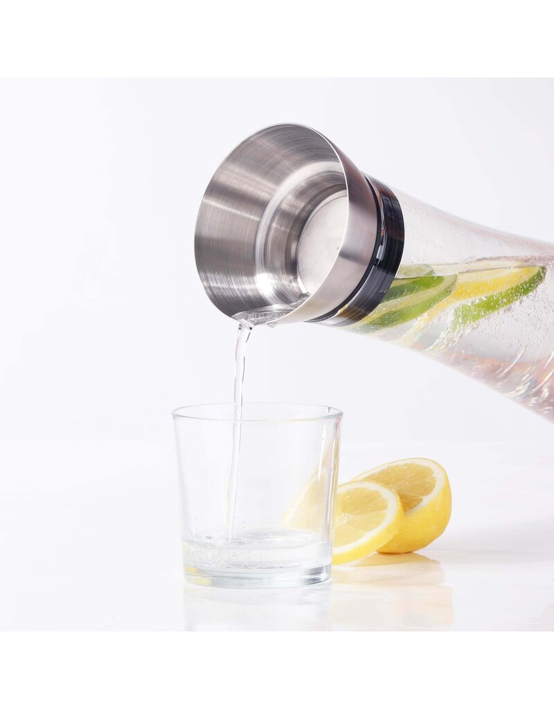 Wasserkaraffe aus Glas 1,2 Liter mit Ausgießer 13087