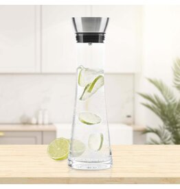 Wasserkaraffe aus Glas 1,2 Liter mit Ausgießer 13087