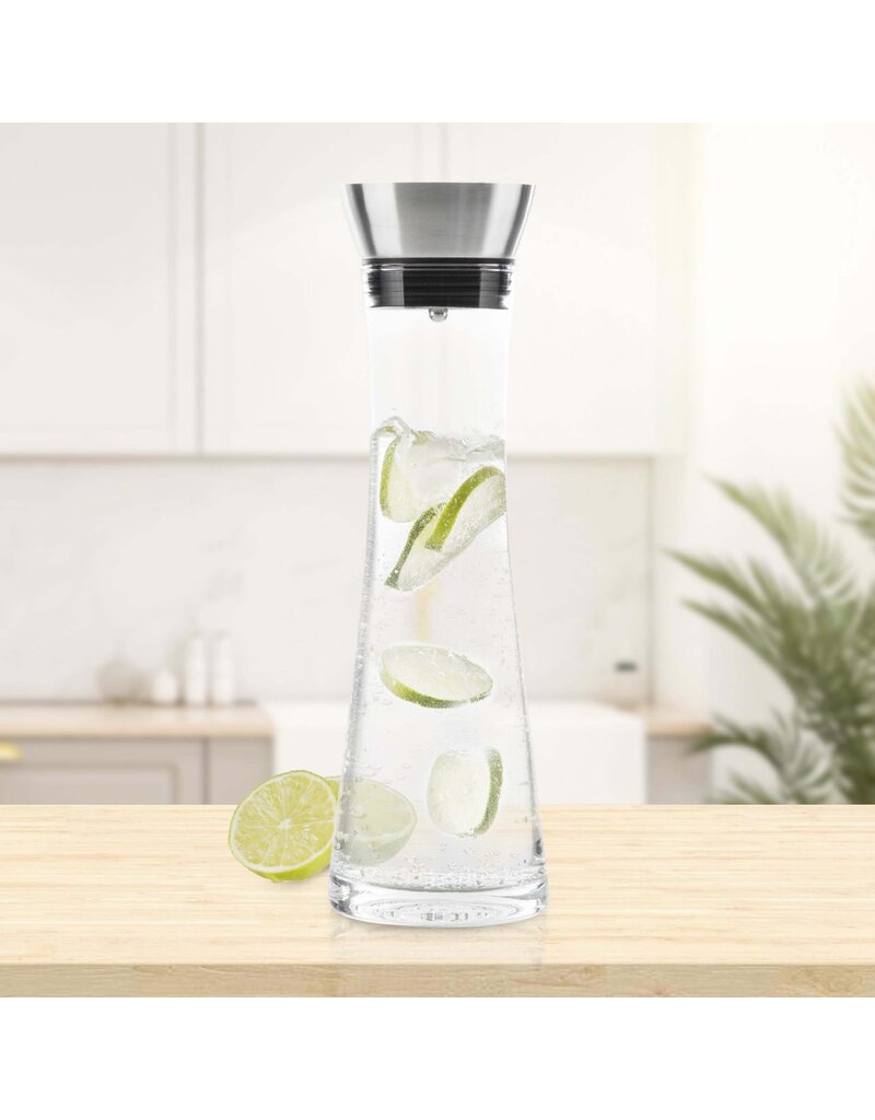 Wasserkaraffe aus Glas 1,2 Liter mit Ausgießer 13087