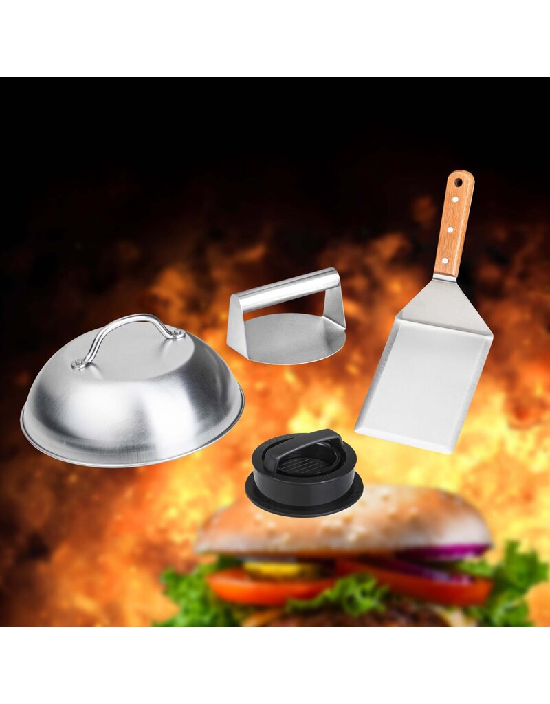 Burger Maker Set mit Haube Wender und Presse 60363