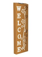 Solar LED Wandbeleuchtung WELCOME aus Metall Höhe 61,5cm 70552