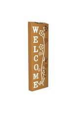 Solar LED Wandbeleuchtung WELCOME aus Metall Höhe 61,5cm 70552