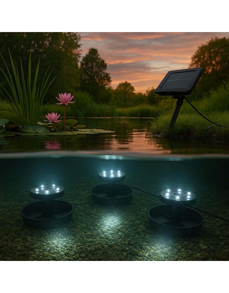 LED Solar Gartenteich Strahler Set Unterwasserbeleuchtung 70559