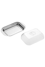 Edelstahl Butterdose mit Kunststoffdeckel 23016