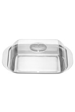 Edelstahl Butterdose mit Kunststoffdeckel 23016