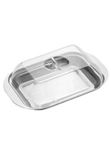 Edelstahl Butterdose mit Kunststoffdeckel 23016