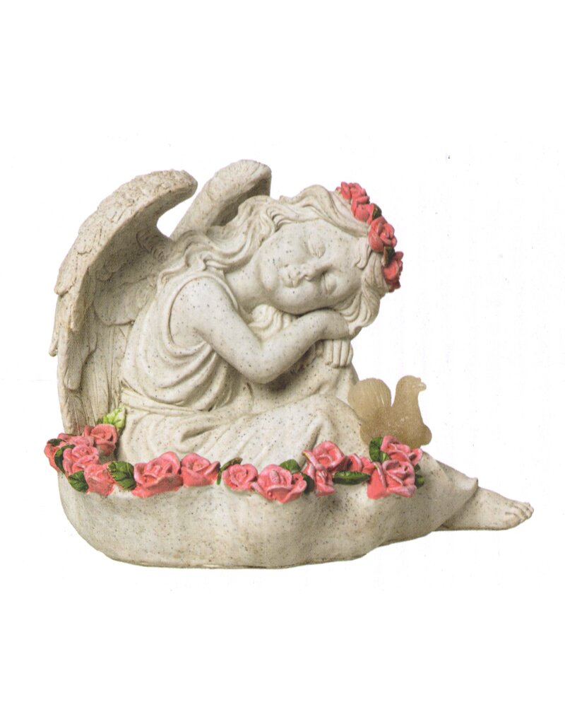 Solar Engel mit beleuchtetem Vogel 70138