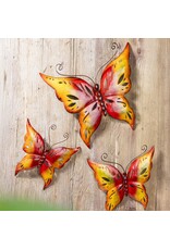 Schmetterling Wanddeko 3er Set aus Metall 70545